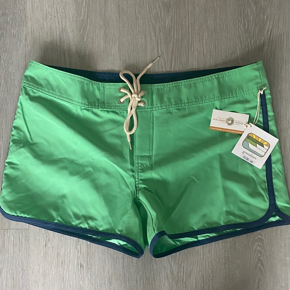 Green Women's Swimming Shorts